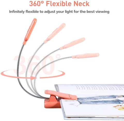 VAVOFO Rechargeable Reading Light, Clip on Book Light for Reading in Bed