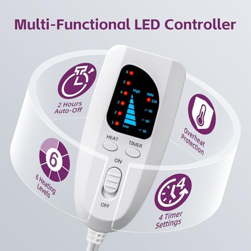 17"x33" Heating Pad for Back Pain Relief, Extra Large Electric Heated Pads