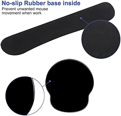 Mouse Pad Keyboard Wrist Rest, Gel Non Slip Rubber Wrist Support Rest Mouse Pad for Home Office, Computer, Laptop, Typist, Gamer, Soft Cushion Mousepad with Memory Foam Ergonomic Nebula Galaxy