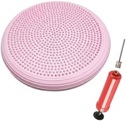 13-Inch Inflatable Balance Disc with Hand Pump, PVC Wobble Cushion for Office Chair Stability and Balance Exercises