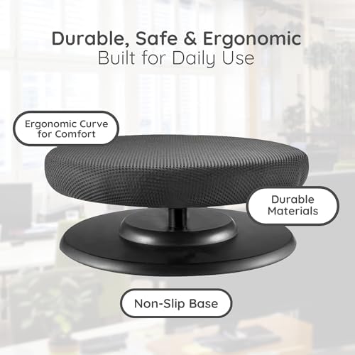 Active Seat Balance Trainer & Core Balance Disc | Portable Chair Posture Corrector for Home or Office | Improve Posture, Core Strength & Stability While Sitting