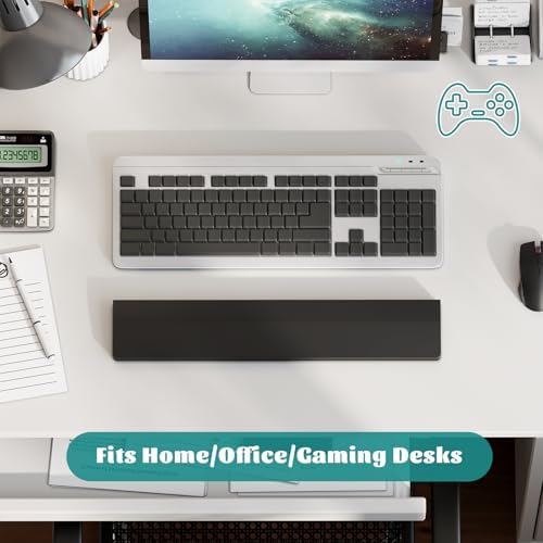 Keyboard Wrist Rest, Wooden Wrist Rest for Keyboard, 17.3-inch Length and 22mm Thickness, Bamboo Wood Palm Rest, Ergonomic Design for Mechanical Gaming Keyboard, Stain Resistant