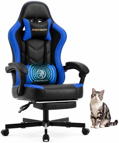 Mistpeople Gaming Chair, Ergonomic High Back Computer Chair with Footrest, Lumbar Support & Pocket Spring Cushion, Comfortable Swivel Home Office Desk Chair for Adults