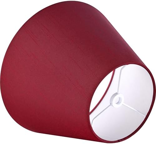 GO&SO Small Mini Lamp Shades Set of 2,5"×9"×6.4" Burgundy Bell Shade Replac