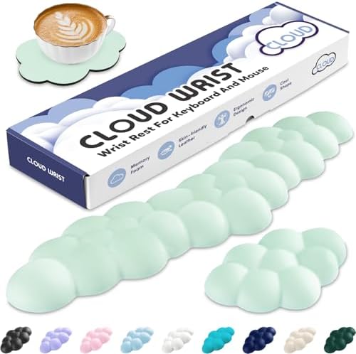 Sushret Cloud Wrist Rest for Keyboard and Mouse, Cloud Keyboard Wrist Rest
