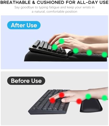 Wrist Rest with Keyboard Stand,Ergonomic Memory Foam Wrist Support
