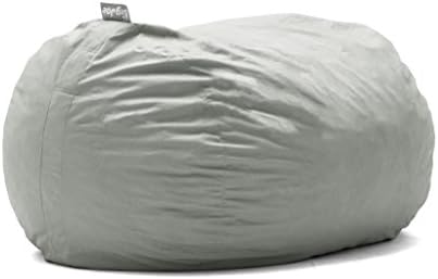 Big Joe Fuf 7Ft Giant Foam Bean Bag Chair, Oversized Couch with Removable Cover for Kids, Teens, Adults, Fog Lenox, Durable Woven Polyester, 7 Foot