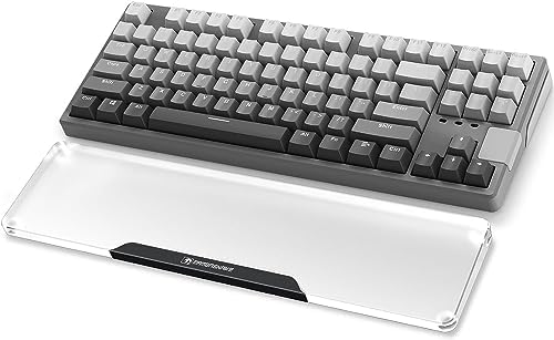 Acrylic Keyboard Wrist Rest Pro- TENKEYLESS 80% Keyboard- Mechanical Keyboards Ergonomic Palm Rest for Computer Keyboard,Anti-Slip Base,Wrist Pad for Laptop,Office & Home-Easy Typing,Black