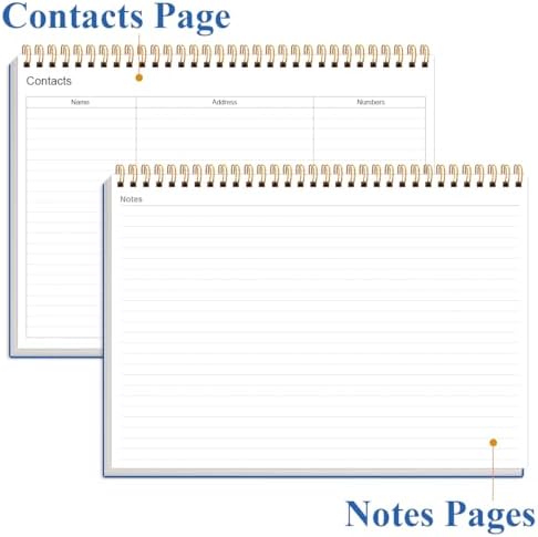 Weekly Productivity Planner - 8" x 11" Dashboard Desk Pad/Planner, Habit Tracker, Spiral Undated Weekly Planner for Office/School/Home, 54 Weeks, Blue