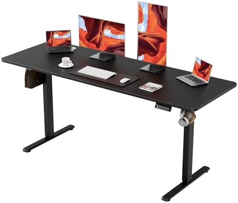 67"x24" Standing Desk, Height Adjustable Sit-Stand Home Office, Black