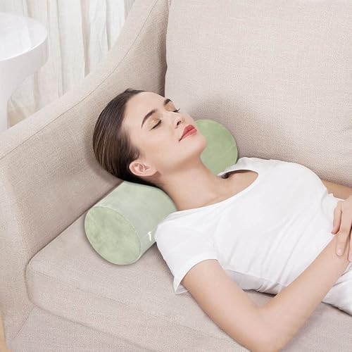 Yoga Meditation Bolster Pillow Neck Roll Pillow Insert Round Pillow Insert Cylinder Neck Pillow Back Support Sleeping Pillow Cyan Blue Gradient