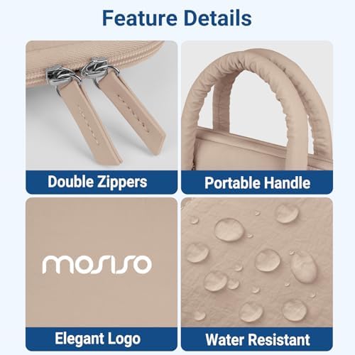 MOSISO Laptop Case 13.3 inch, 13-13.3 inch Laptop Sleeve, Brown