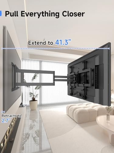 Suptek 41.3" Long Arm TV Wall Mount for 42-100" TVs Holds up to 176lbs