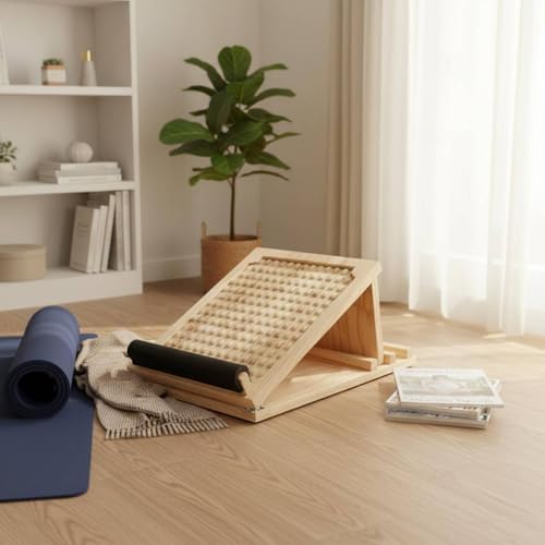 Leg Exercise Board Adjustable Wooden Incline Calf Stretcher Multi Angle Foot for Warm Ups Suitable for