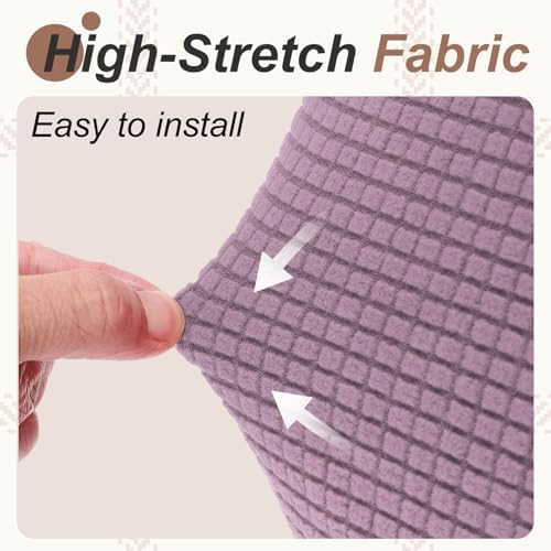 PATIKIL 1 Set Office Chair Cover, Desk Chair Cover Stretchable Universal Computer Seat Slipcover Large with Armrest Covers Zipper for Rolling Office Chairs Home Desk Seat, Purple