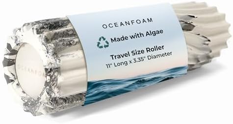 Oceanfoam Ripple Small Foam Roller for Physical Therapy (Natural Marbled)