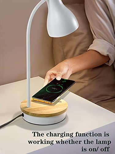 LALISU Metal Desk Lamp Wireless Charging Table Lamp Touch Reading Lights