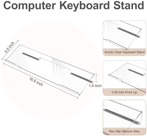 MOSISO Keyboard Stand&Wrist Rest Support for Keyboard &Mouse Pad Set