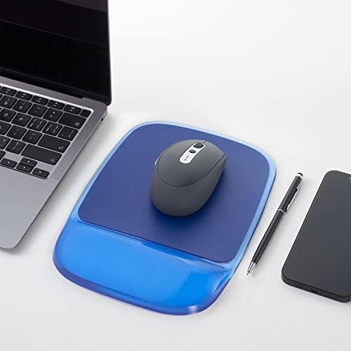 STAPLES TECH Gel Mouse Pad and Wrist Rest Combo, Blue Crystal