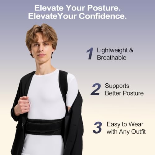Posture Corrector for Men and Women, Adjustable Back Brace for Back, Neck and Shoulder Pain Relief, Back Support for Posture Improving Scoliosis, Hunchback, Hump, Thoracic, Spine Corrector (Small)