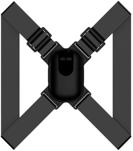 SECFOU Smart Posture Corrector Back Brace Strap with Vibration, Black