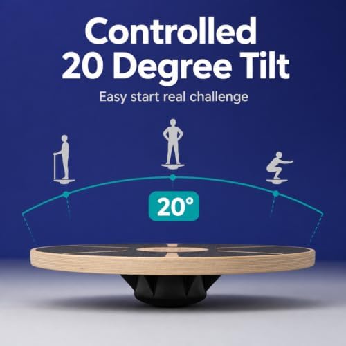 Wooden Wobble Balance Board for Physical Therapy and Core Training