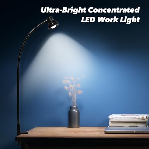 Hersi 5W 30" Long Swing Arm Architect Desk Lamp LED Task Light with Clamp