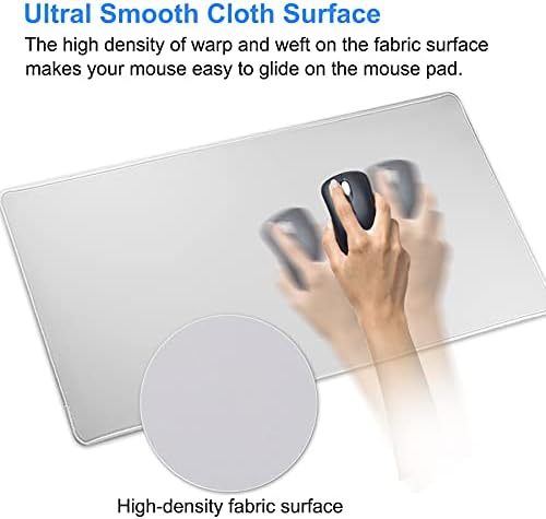 Large Gaming Mouse Pad with Stitched Edges,[27.5x11.8In] Extended Mouse Pad with Non-Slip Natural Rubber Base for Gamer/Desktop/Office/Home (70x30 Greyus)