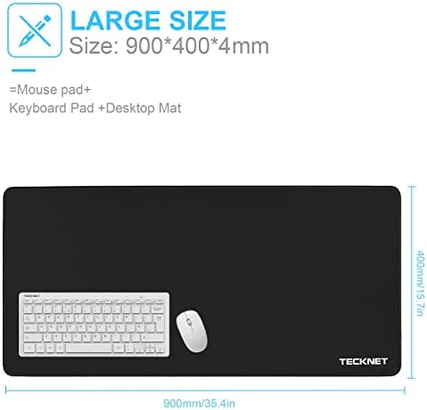 TECKNET Large Mouse Pad for Desk 35.4" x 15.8",XL Extended Gaming Desk Mat