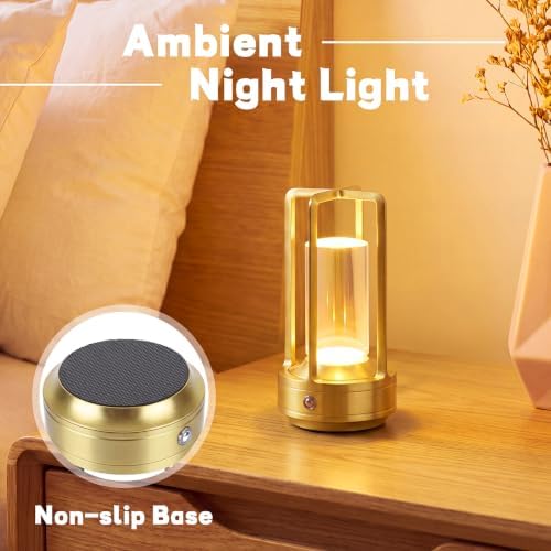 10 Pcs Portable Metal Table Lamps Bulk Cordless Table Lights Rechargeable