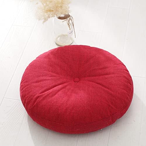 Removable Tatami Futon Floor Cushion Seating Cushion Floor Pillow,Round Living Room Office Chair Pads Mat Yoga Cushion Meditation Floor Pillow N 45cm(18inch)