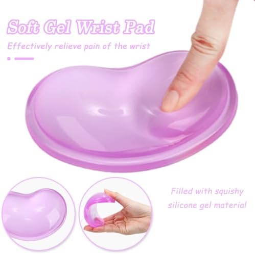 Gel Keyboard & Mouse Wrist Rest Set - Keyboard Wrist Rest Pad & Mouse Support for Office Gaming Pad Computer Laptop Ergonomic Comfortable Pain Relief- Pad Set (Mouse Support Only)