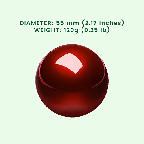 Perixx Peripro-304 Trackball, 2.17 Inch Large Replacement Ball for Periboard and Kensington Mouse, Glossy Red, 18033