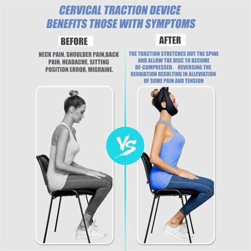 Neck Stretcher Cervical Traction Device for Decompression Home Physical Therapy, Portable Neck Stretcher Hammock