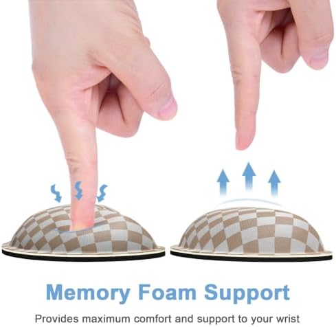 Dapesuom Mouse Wrist Rest, Cute Ergonomic Memory Foam Mouse Wrist for Computer Desk Mats Support, Hand Rest Pad Cushion for Gaming, Office, Laptop, Men, Women, Pain Relief & Easy Typing, Clay