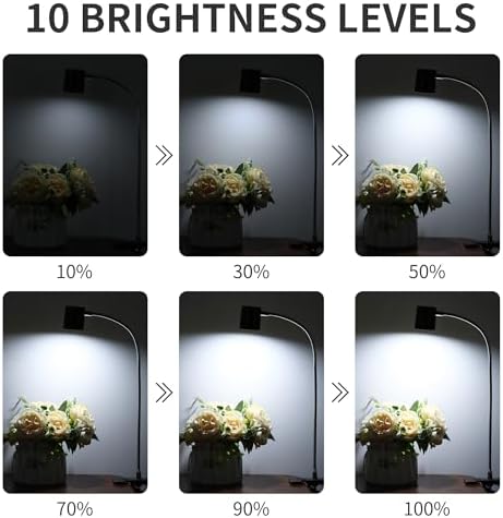Dott Arts Desk Lamp,USB Clip On Light with 3 Color Modes,LED Reading Lamp