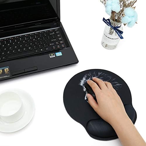 RICHEN Memory Foam Mouse Pad with Wrist Support,Ergonomic Mouse Pad with Wrist Rest,Non-Slip Rubber Base for Computer Laptop & Mac,Lightweight Rest for Home,Office & Travel (Lion)