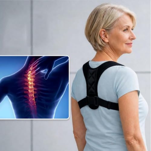 WellaBack Posture Corrector – Adjustable Support Brace, Invisible Under Clothes, Full Back Alignment (1PCS-A)