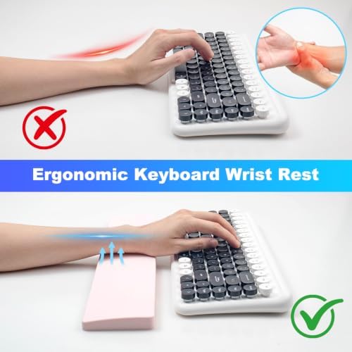 Sumgsn Pink Keyboard Wrist Rest, Gel Wrist Pad for Keyboard 60%/68%/70%