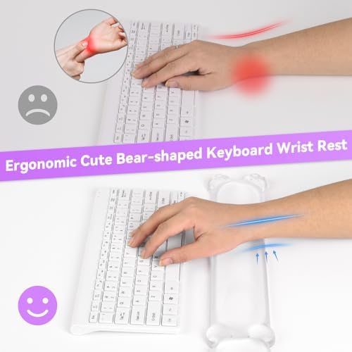 Ergonomic Gel Keyboard Wrist Rest, Clear Wrist Rest for Computer Keyboard
