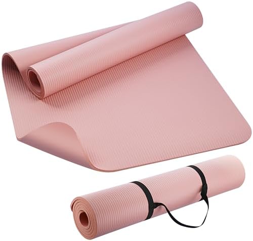 KEEP Extra Thick NBR Yoga Mat for Women & Men, 10mm Thick, 72”x32” Large Exercise Mat with Non-Slip Workout Mat for Yoga, Pilates, Stretching, Meditation – Wide & Cushioned Fitness Mat