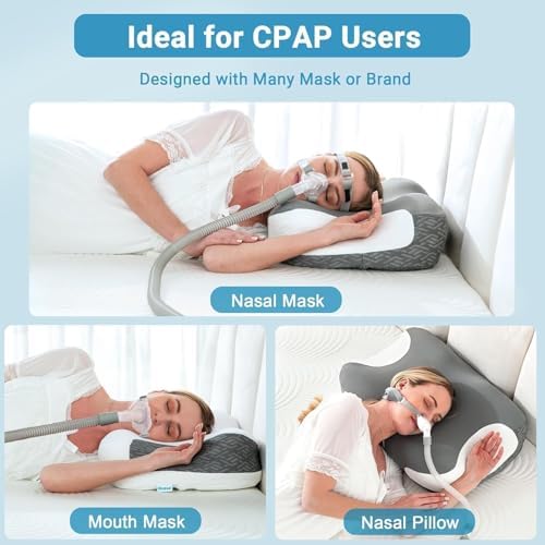 Elviros Cervical CPAP Pillow for Users to Reduce Air Leaks &Mask Pressure