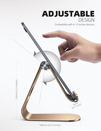 Lamicall iPad Stand Adjustable Tablet Holder, Sturdy Aluminum, Multi-Angle