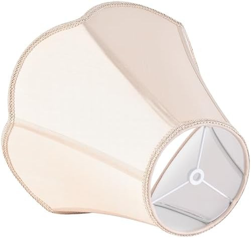 GO&SO Lamp Shades 1Pc,6" x 13" x 10.6",Bell Shade,Yellowish Beige Petals