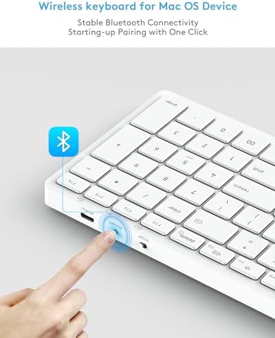 Yivandi Compact Wireless Keyboard for macOS Devices with Numeric Keypad
