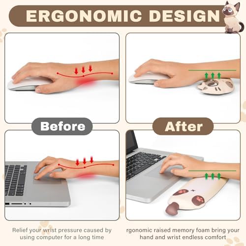 Keyboard Wrist Rest and Mouse Pad Set, Wrist Rest for Keyboard and Mouse