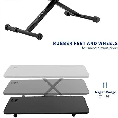 VIVO Black 28 in Single Top Standing Desk Converter, DESK-V011F