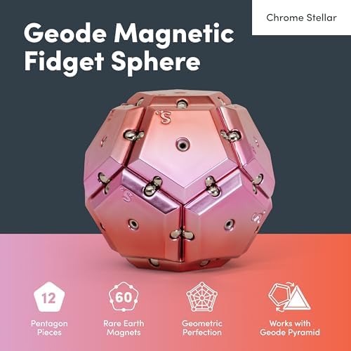 Speks Geode Magnetic Sensory Sphere, Stress Relief Tool, Executive Desk Toy