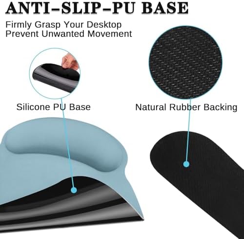 Britimes Ergonomic Mouse Pad Set with Wrist Rest, Blue