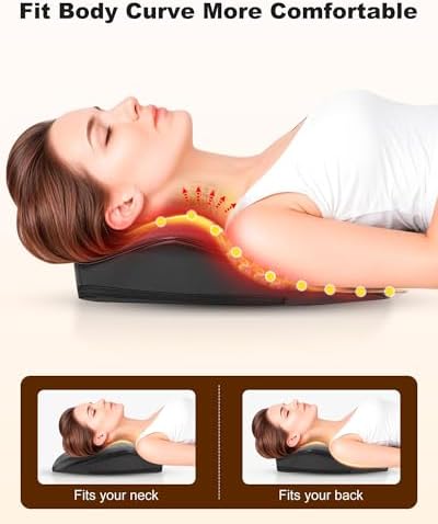 Snailax Shiatsu Back Massager with Heat, Cordless 4D Neck Massage Pillow